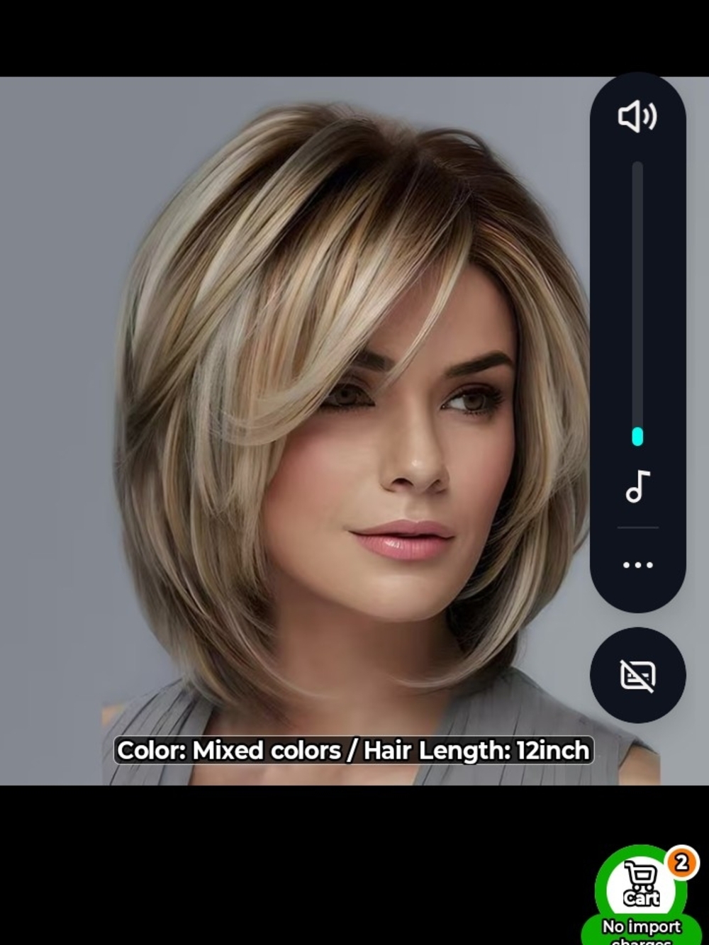 Mixed Blonde Layered Women's Wig - 12 Inch